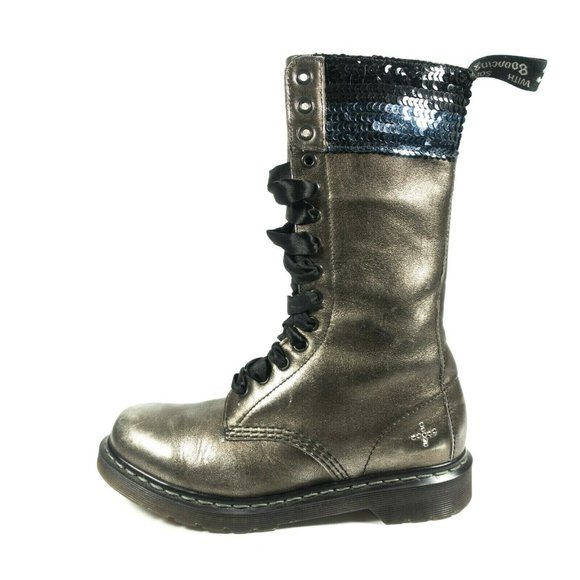 dr martens bronze metallic